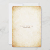 Antiek Bibliotheek Boek Decoratieve Scrollwork Save The Date (Achterkant)