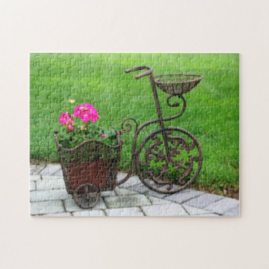 Antiek Bicycle Flower Container Orton Effect Legpuzzel (Horizontaal)