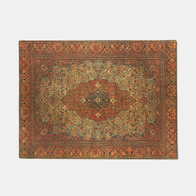Antiek Bidjar Persian Rug Deurmat (Voorkant)