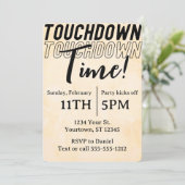 Antiek  Big Game Bowl Game Football Party Kaart (Staand voorkant)