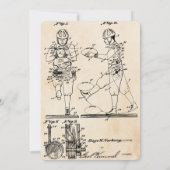 Antiek  Big Game Bowl Game Football Party Kaart (Achterkant)