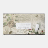 Antiek bij botanische efemera bureaumat (Keyboard & Muis)