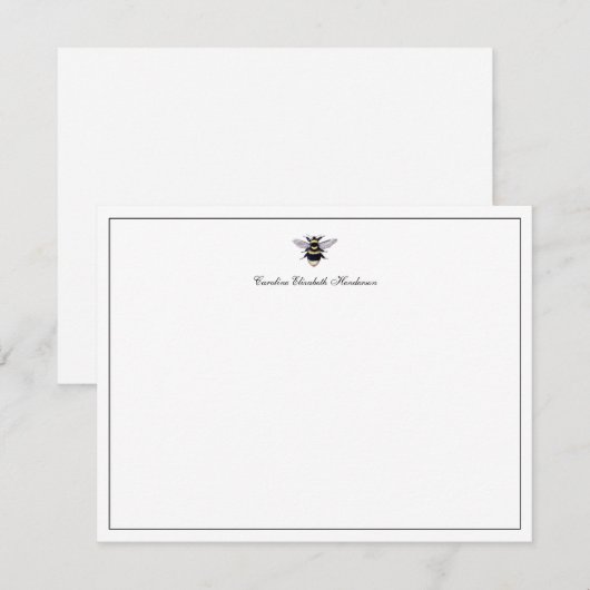 Antiek bij Elegant Script Gepersonaliseerd Notitiekaartje (Voorkant / Achterkant)