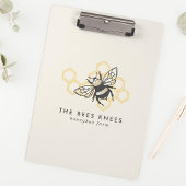 Antiek Bij Logo Rustieke Honingbij Imker Klembord