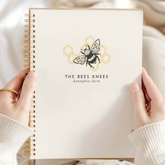 Antiek Bij Logo Rustieke Honingbij Imker Planner