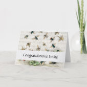 Antiek bijenhoningwerker Queen Bees  Kaart (Voorkant)