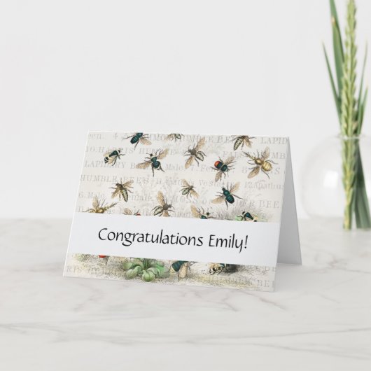 Antiek bijenhoningwerker Queen Bees  Kaart (Voorkant)