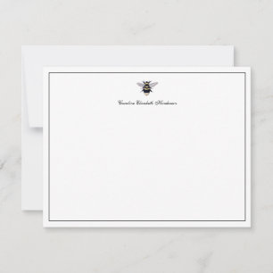  Antiek bijenlegant script aangepast Notitiekaartje