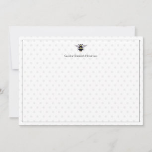  Antiek bijenpoka Dot gepersonaliseerd Notitiekaartje