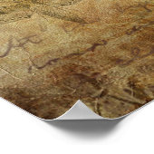 Antiek, bijtende ontkoppeling N blauwe vlinders Poster (Hoek)