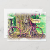 Antiek bike met ventilatormand briefkaart (Voorkant / Achterkant)