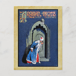 Antiek bindend ontwerp Arabisch Nacht Boek Hoesje Briefkaart