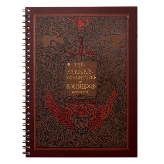Antiek Binding Robin Hood Book Hoesje Notitieboek (Voorkant)