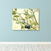 Antiek Blackthorn Botanische Print Bloembes (Insitu (Houten vloer))
