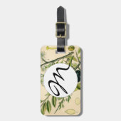 Antiek Blackthorn Botanische Print Bloembes Bagagelabel (Voorkant verticaal)
