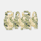 Antiek Blackthorn Botanische Print Bloembes Bedankdoosjes (Uitgevouwen)