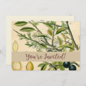 Antiek Blackthorn Botanische Print Bloembes Kaart (Voorkant / Achterkant)