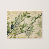 Antiek Blackthorn Botanische Print Bloembes Legpuzzel (Horizontaal)