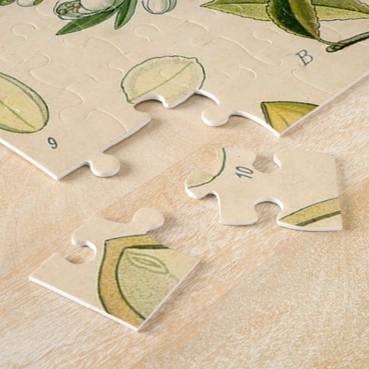 Antiek Blackthorn Botanische Print Bloembes Legpuzzel (Zijkant)