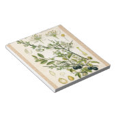 Antiek Blackthorn Botanische Print Bloembes Notitieblok (Schuin)