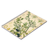 Antiek Blackthorn Botanische Print Bloembes Notitieboek (Linkerzijde)