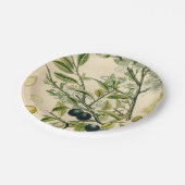 Antiek Blackthorn Botanische Print Bloembes Papieren Bordje (Gekanteld)