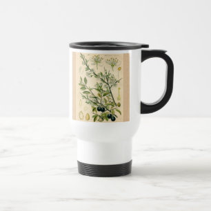 Antiek Blackthorn Botanische Print Bloembes Reisbeker
