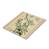Antiek Blackthorn Botanische Print Bloembes Tegeltje (Zijkant)
