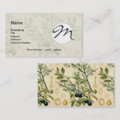 Antiek Blackthorn Botanische Print Bloembes Visitekaartje (Voorkant / Achterkant)