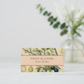Antiek Blackthorn Botanische Print Bloembes Visitekaartje (Staand voorkant)