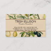 Antiek Blackthorn Botanische Print Bloembes Visitekaartje (Achterkant)