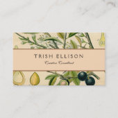 Antiek Blackthorn Botanische Print Bloembes Visitekaartje (Voorkant)