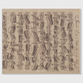 Antiek blad Music Bach Manuscript Cadeaupapier (Vlak)