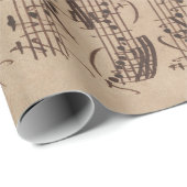 Antiek blad Music Bach Manuscript Cadeaupapier (Rol Hoek)