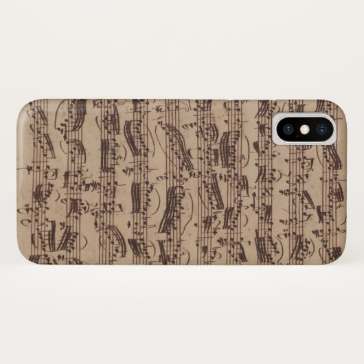 Antiek blad Music Bach Manuscript Case-Mate iPhone Case (Achterkant (horizontaal))