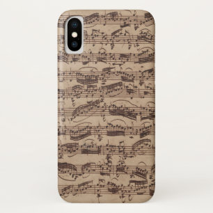 Antiek blad Music Bach Manuscript Case-Mate iPhone Case