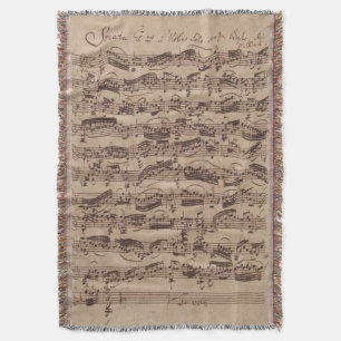 Antiek blad Music Bach Manuscript Deken