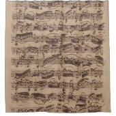 Antiek blad Music Bach Manuscript Douchegordijn (Voorkant)