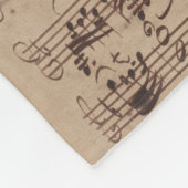 Antiek blad Music Bach Manuscript Fleece Deken (Hoek)