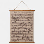 Antiek blad Music Bach Manuscript Hangend Wandkleed (Voorkant)