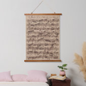 Antiek blad Music Bach Manuscript Hangend Wandkleed (Slaapkamer)