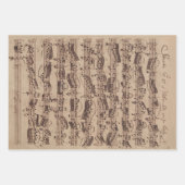 Antiek blad Music Bach Manuscript Inpakpapier Vel (Voorkant 2)