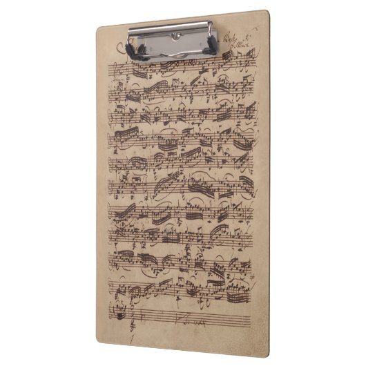 Antiek blad Music Bach Manuscript Klembord (Links)