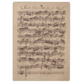 Antiek blad Music Bach Manuscript Klembord (Achterkant)