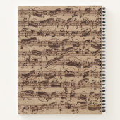 Antiek blad Music Bach Manuscript Notitieboek (Achterkant)