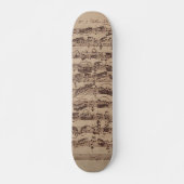 Antiek blad Music Bach Manuscript Persoonlijk Skateboard (Voorkant)