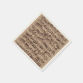 Antiek blad Music Bach Manuscript Servet (Hoek)