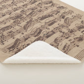 Antiek blad Music Bach Manuscript Sherpa Deken (3/4)
