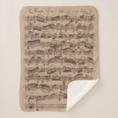 Antiek blad Music Bach Manuscript Sherpa Deken (Voorkant)