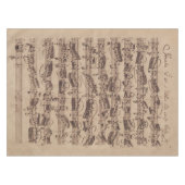 Antiek blad Music Bach Manuscript Tafelkleed (Voorkant (Horizontaal))